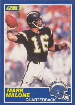 #70 Mark Malone - San Diego Chargers - 1989 Score Football