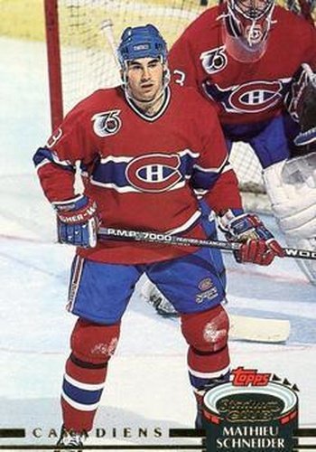 #70 Mathieu Schneider - Montreal Canadiens - 1992-93 Stadium Club Hockey