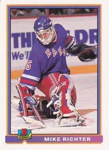 #70 Mike Richter - New York Rangers - 1991-92 Bowman Hockey