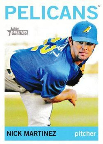 #70 Nick Martinez - Myrtle Beach Pelicans - 2013 Topps Heritage Minor League Baseball