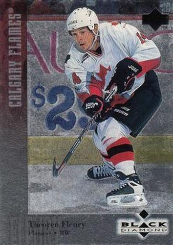 #70 Theoren Fleury - Calgary Flames / Canada - 1996-97 Upper Deck Black Diamond Hockey