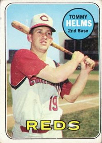 #70 Tommy Helms - Cincinnati Reds - 1969 Topps Baseball