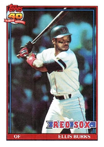 #70 Ellis Burks - Boston Red Sox - 1991 Topps Baseball