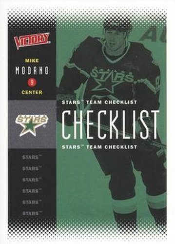 #70 Mike Modano - Dallas Stars - 2000-01 Upper Deck Victory Hockey