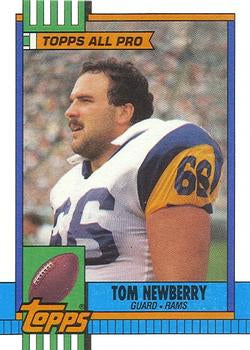 #70 Tom Newberry - Los Angeles Rams - 1990 Topps Football