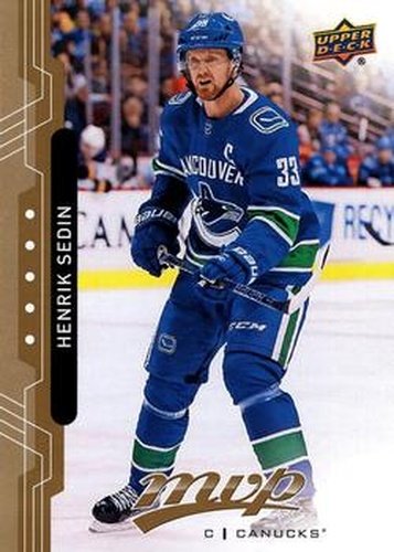 #70 Henrik Sedin - Vancouver Canucks - 2018-19 Upper Deck MVP Hockey