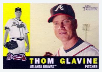 #70b Tom Glavine - Atlanta Braves - 2009 Topps Heritage Baseball