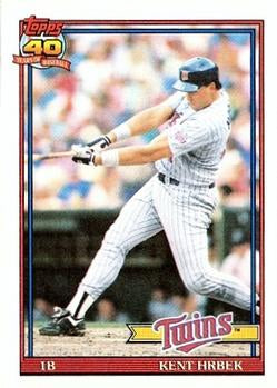 #710 Kent Hrbek - Minnesota Twins - 1991 Topps Baseball