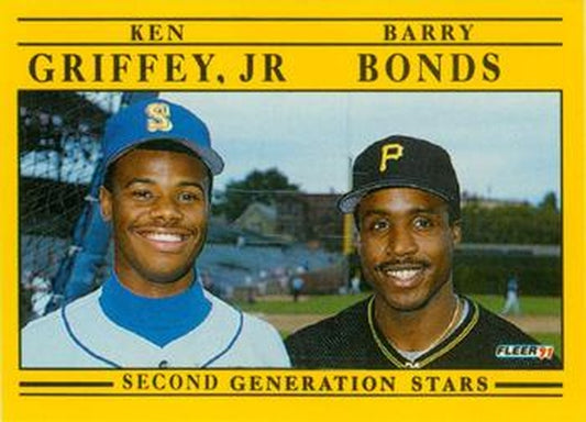 #710 Ken Griffey Jr / Barry Bonds - Seattle Mariners / Pittsburgh Pirates - 1991 Fleer Baseball
