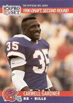 #711 Carwell Gardner - Buffalo Bills - 1990 Pro Set Football