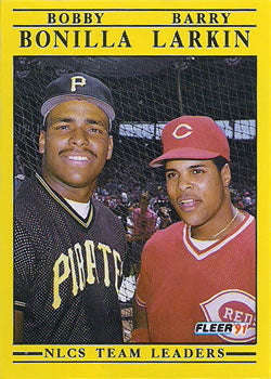 #711 Bobby Bonilla / Barry Larkin - Pittsburgh Pirates / Cincinnati Reds - 1991 Fleer Baseball