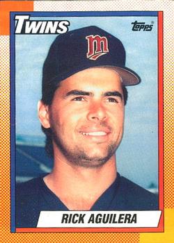 #711 Rick Aguilera - Minnesota Twins - 1990 O-Pee-Chee Baseball