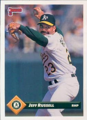 #711 Jeff Russell - Oakland Athletics - 1993 Donruss Baseball