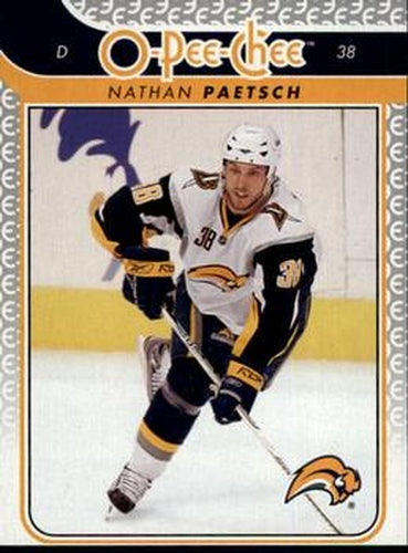 #711 Nathan Paetsch - Buffalo Sabres - 2009-10 O-Pee-Chee Hockey