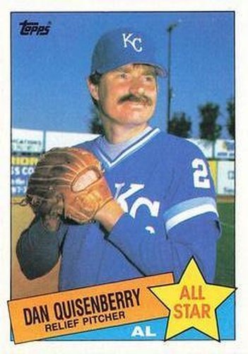 #711 Dan Quisenberry - Kansas City Royals - 1985 Topps Baseball
