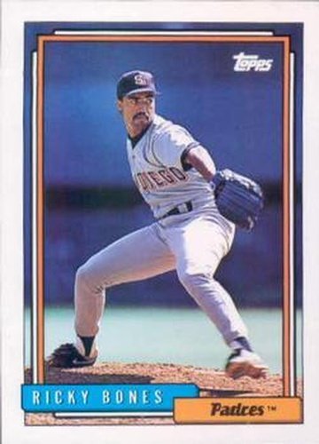 #711 Ricky Bones - San Diego Padres - 1992 Topps Baseball