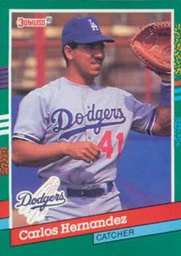 #711 Carlos Hernandez - Los Angeles Dodgers - 1991 Donruss Baseball