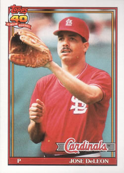 #711 Jose DeLeon - St. Louis Cardinals - 1991 Topps Baseball