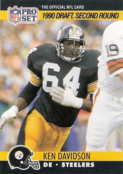 #712 Ken Davidson - Pittsburgh Steelers - 1990 Pro Set Football