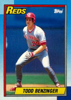 #712 Todd Benzinger - Cincinnati Reds - 1990 Topps Baseball