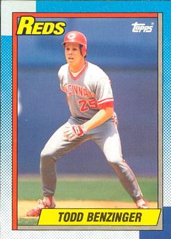 #712 Todd Benzinger - Cincinnati Reds - 1990 O-Pee-Chee Baseball