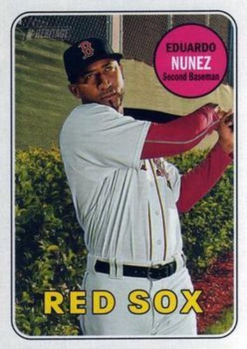 #712 Eduardo Nunez - Boston Red Sox - 2018 Topps Heritage Baseball
