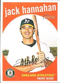 #712 Jack Hannahan - Oakland Athletics - 2008 Topps Heritage Baseball