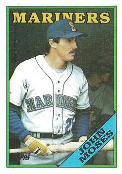 #712 John Moses - Seattle Mariners - 1988 Topps Baseball