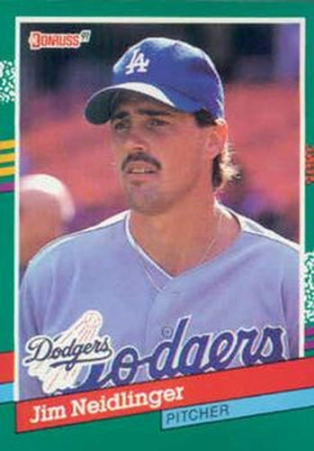 #713 Jim Neidlinger - Los Angeles Dodgers - 1991 Donruss Baseball