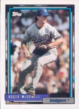 #713 Roger McDowell - Los Angeles Dodgers - 1992 Topps Baseball