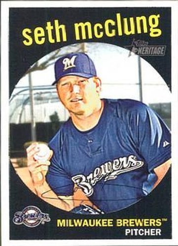 #713 Seth McClung - Milwaukee Brewers - 2008 Topps Heritage Baseball