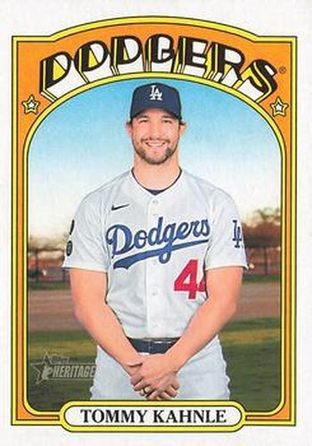 #713 Tommy Kahnle - Los Angeles Dodgers - 2021 Topps Heritage Baseball