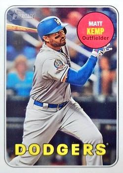 #713b Matt Kemp - Los Angeles Dodgers - 2018 Topps Heritage Baseball