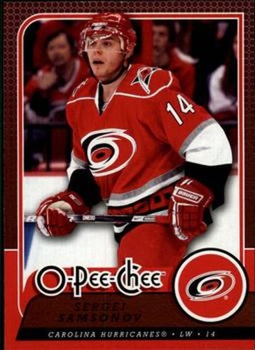 #714 Sergei Samsonov - Carolina Hurricanes - 2008-09 O-Pee-Chee Hockey