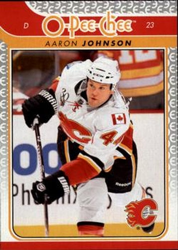 #714 Aaron Johnson - Calgary Flames - 2009-10 O-Pee-Chee Hockey