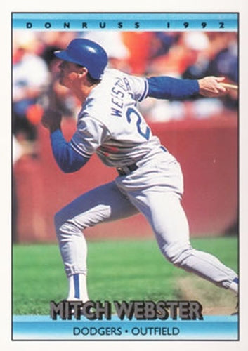 #714 Mitch Webster - Los Angeles Dodgers - 1992 Donruss Baseball