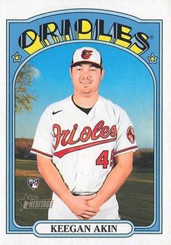 #714 Keegan Akin - Baltimore Orioles - 2021 Topps Heritage Baseball
