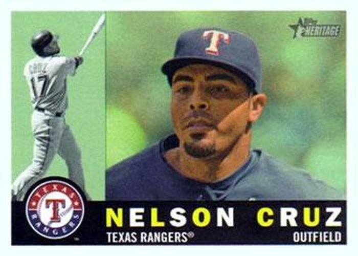 #714 Nelson Cruz - Texas Rangers - 2009 Topps Heritage Baseball
