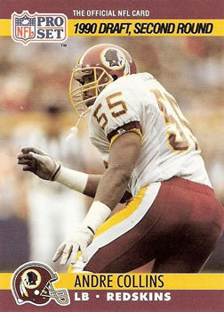 #715 Andre Collins - Washington Redskins - 1990 Pro Set Football