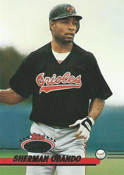 #715 Sherman Obando - Baltimore Orioles - 1993 Stadium Club Baseball