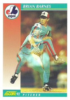 #715 Brian Barnes - Montreal Expos - 1992 Score Baseball