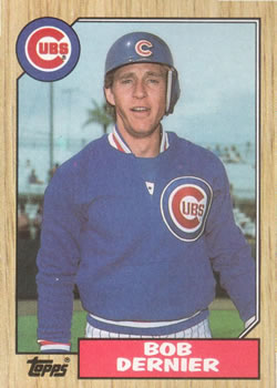 #715 Bob Dernier - Chicago Cubs - 1987 Topps Baseball