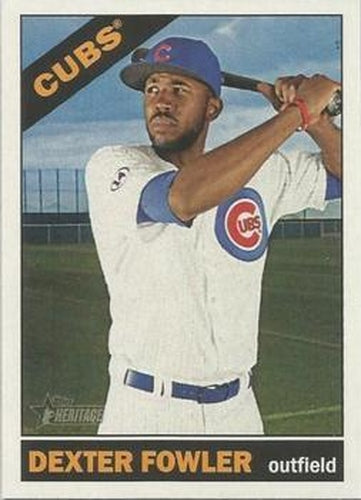 #715b Dexter Fowler - Chicago Cubs - 2015 Topps Heritage Baseball
