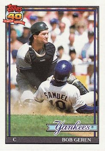 #716 Bob Geren - New York Yankees - 1991 Topps Baseball