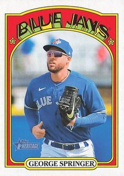 #716 George Springer - Toronto Blue Jays - 2021 Topps Heritage Baseball