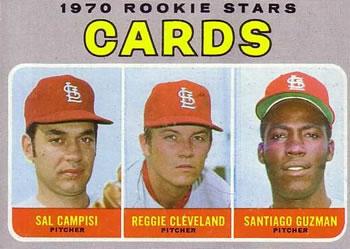 #716 Cards 1970 Rookie Stars Sal Campisi / Reggie Cleveland / Santiago Guzman - St. Louis Cardinals - 1970 Topps Baseball