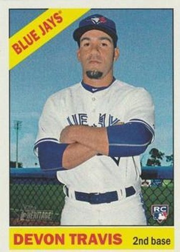#716a Devon Travis - Toronto Blue Jays - 2015 Topps Heritage Baseball