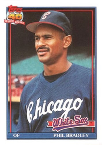#717 Phil Bradley - Chicago White Sox - 1991 Topps Baseball