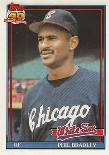 #717 Phil Bradley - Chicago White Sox - 1991 O-Pee-Chee Baseball