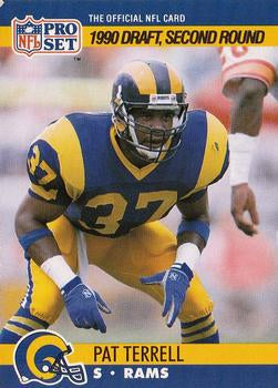 #718 Pat Terrell - Los Angeles Rams - 1990 Pro Set Football
